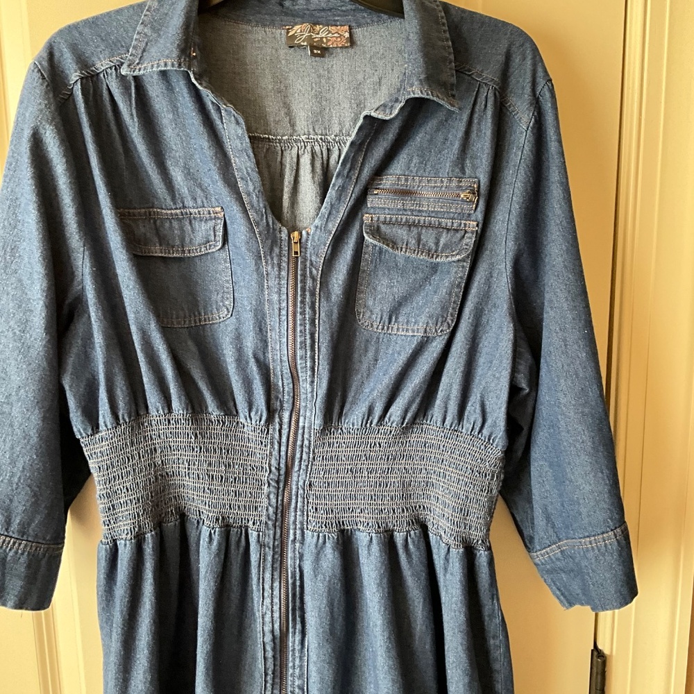 J. Gee Denim Dress size 3X - Picture 2 of 9